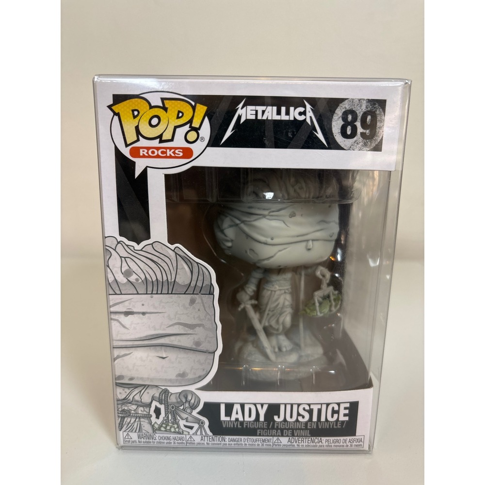 Funko Pop Rocks Metallica Lady Justice Vinyl Figure 89 with Protector Case